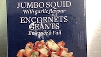 Jumbo Squid with Garlic Flavor
